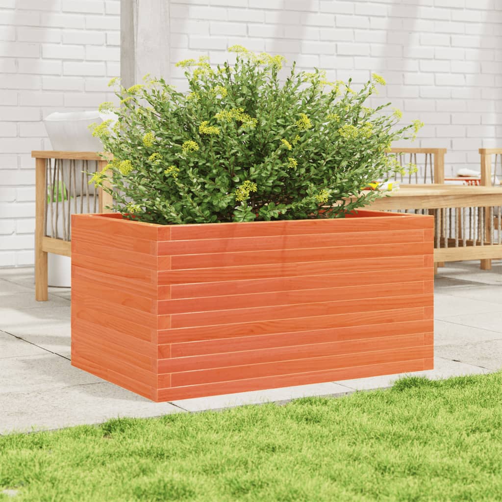 VidaXL Planning box 90x60x46 cm Solid pine wash brown