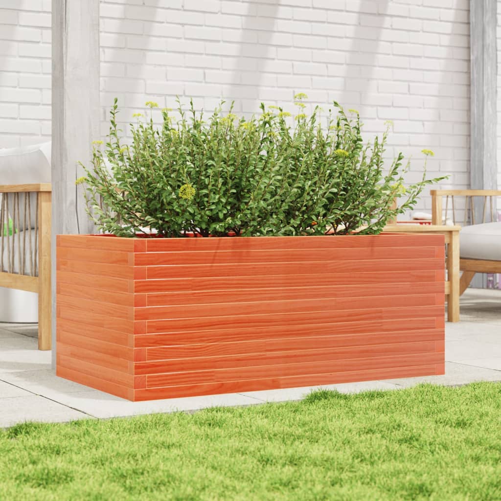 VidaXL Planning box 110x60x46 cm Solid pine wash brown