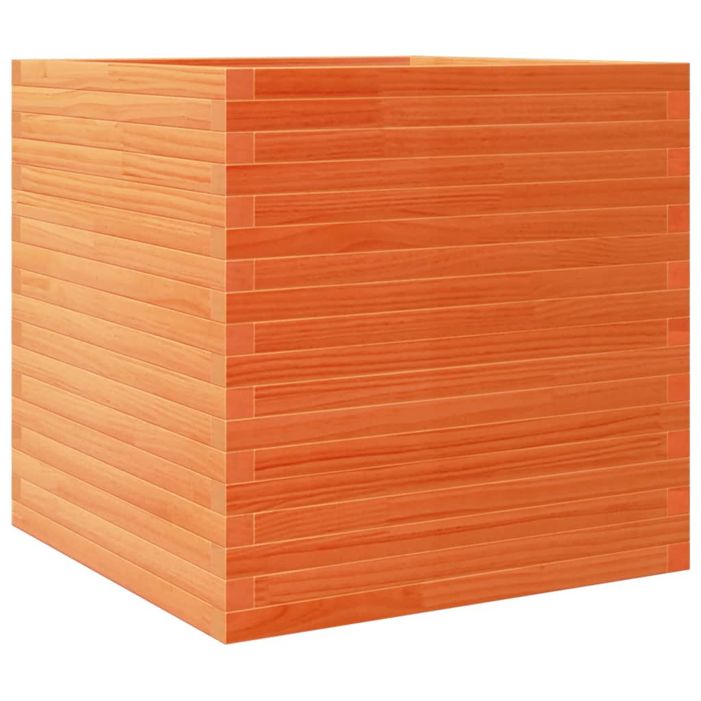VidaXL Planning box 70x70x68.5 cm Solid pine wash brown