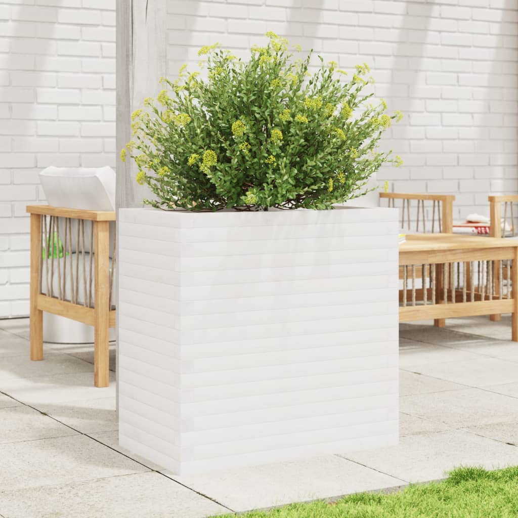VidaXL Planning box 70x40x68.5 cm Solid pine white
