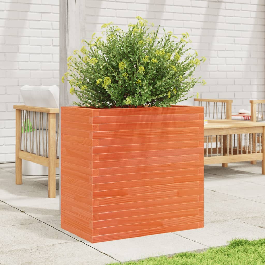VidaXL Planning box 70x40x68.5 cm Solid pine wash brown