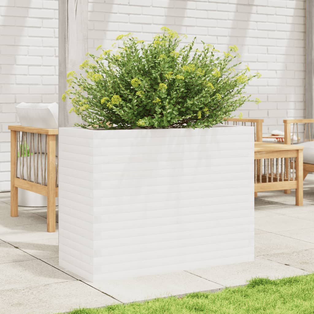 VidaXL Planning box 90x40x68.5 cm Solid pine white