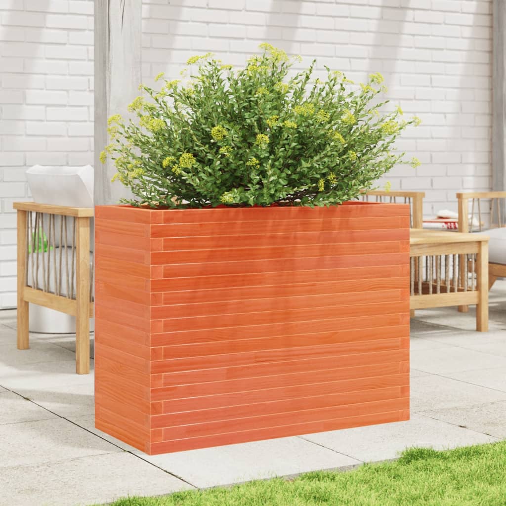 VidaXL Planning box 90x40x68.5 cm Solid pine wash brown
