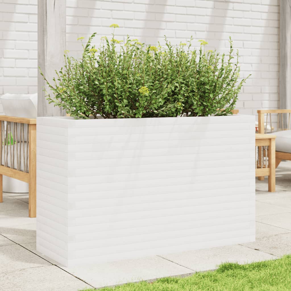 VidaXL Planning box 110x40x68.5 cm Solid pine white