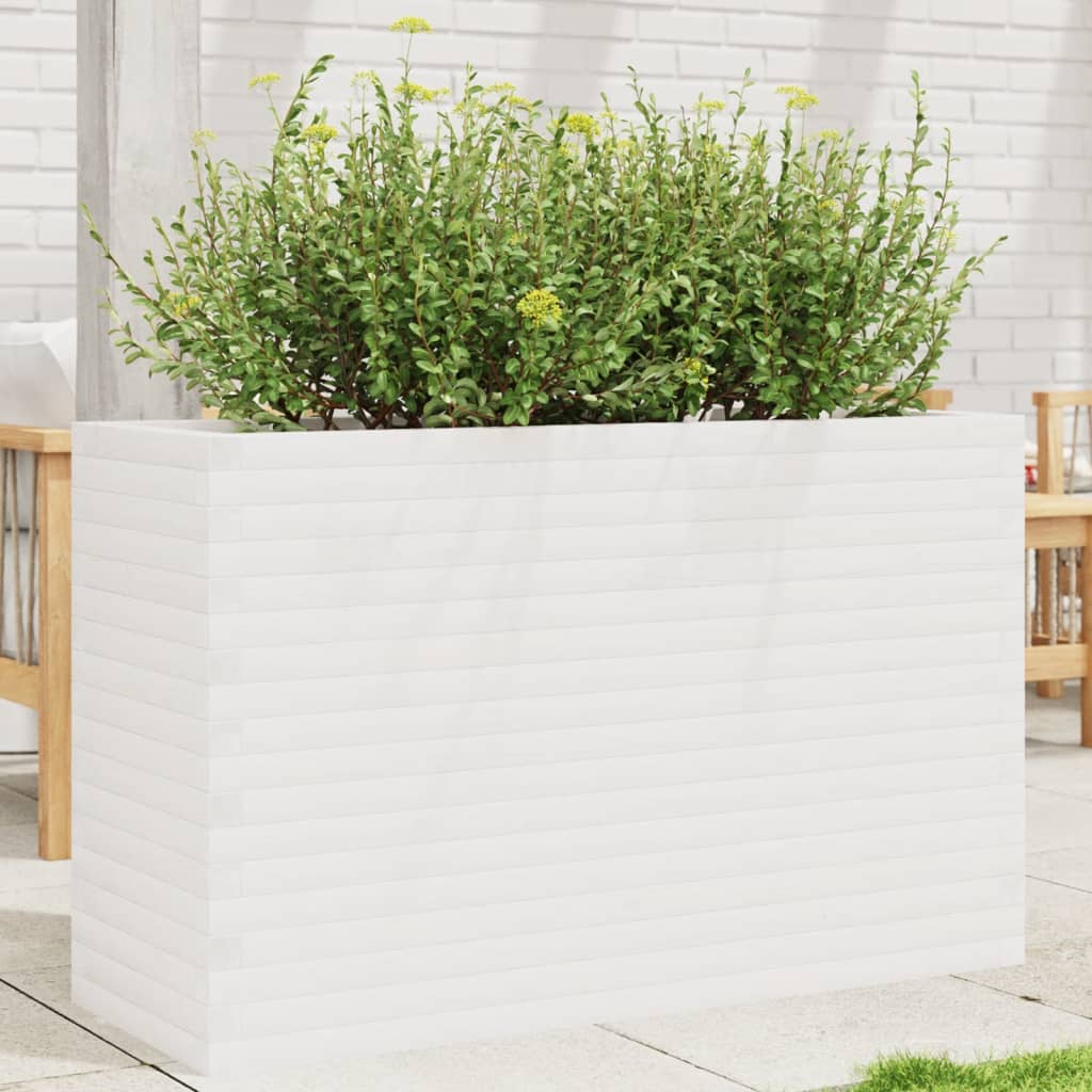 VidaXL Planning box 110x40x68.5 cm Solid pine white
