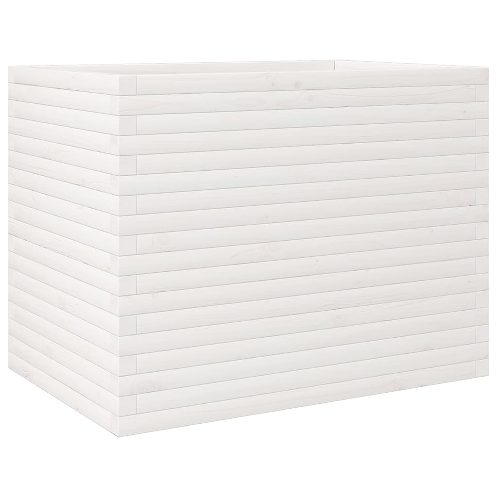 Vidaxl Plannbak 90x60x68,5 cm pevná borovice bílá