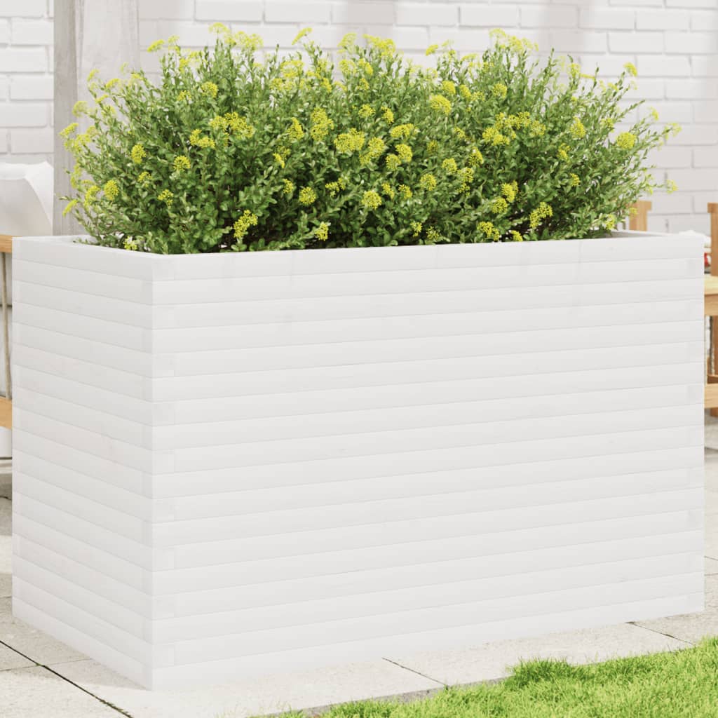 Vidaxl Planter Big 110x60x68,5 cm pevná borovice bílá