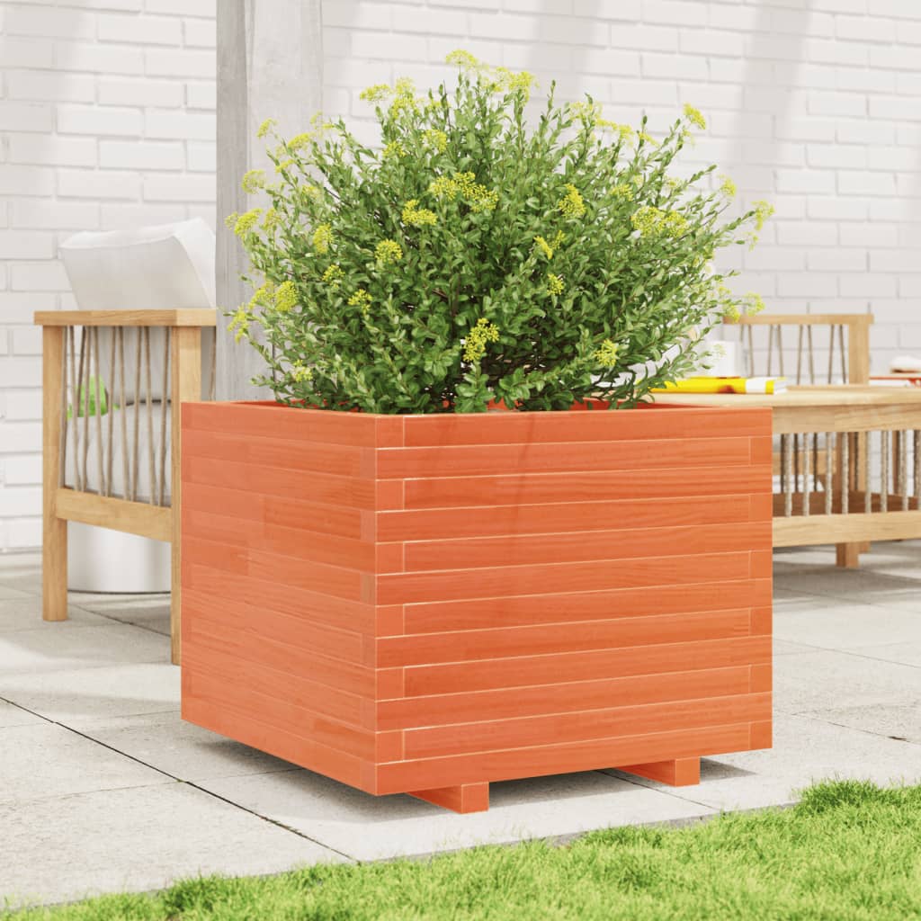 Plánovací box Vidaxl 60x60x49,5 cm pevná borovice promývá hnědá