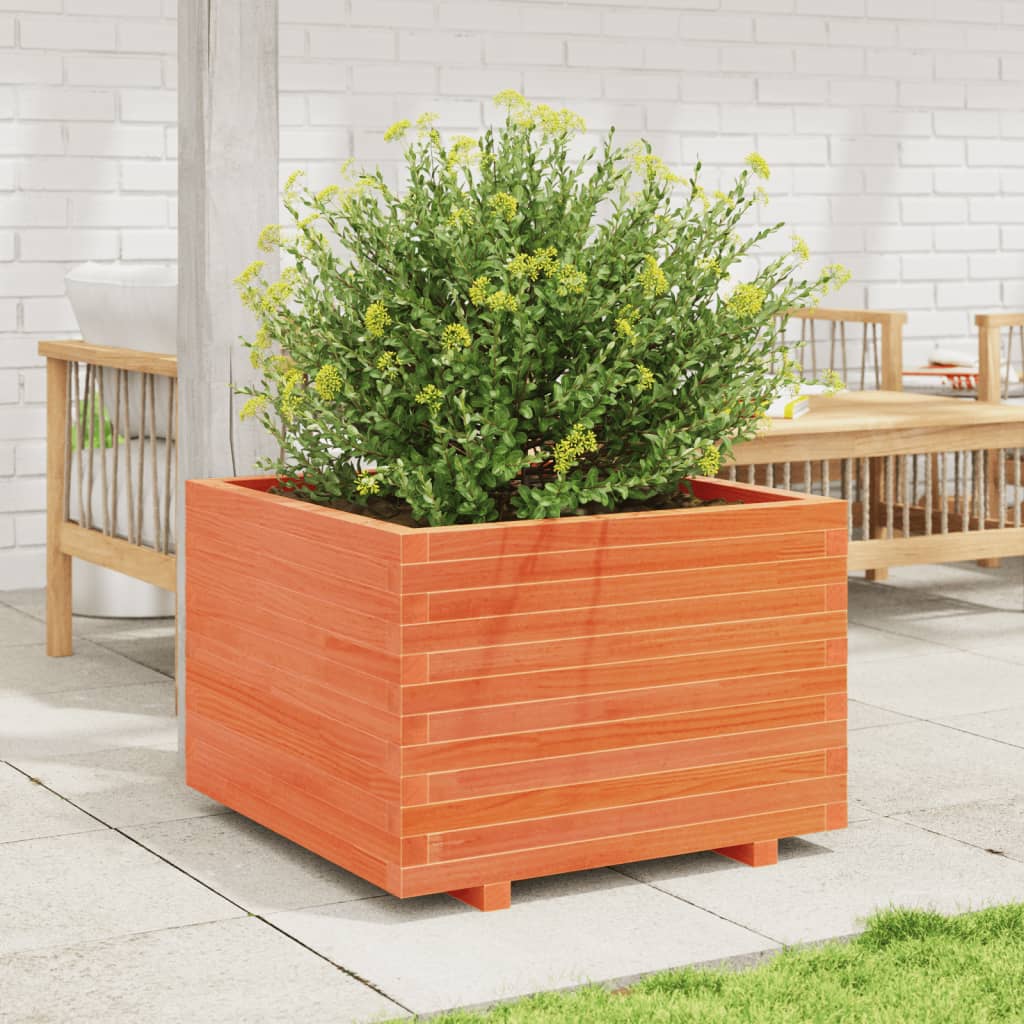 VidaXL Planter Big 70x70x49.5 cm Solid pine wash brown