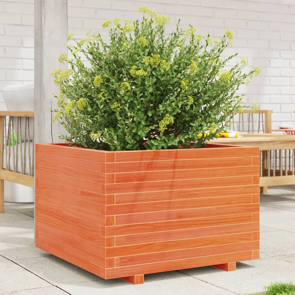 VidaXL Planter Big 70x70x49.5 cm Solid pine wash brown