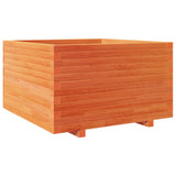 VidaXL Planning box 80x80x49.5 cm Solid pine wash brown