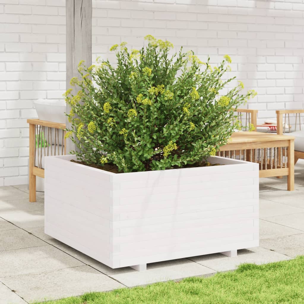Plánovací box Vidaxl 90x90x49,5 cm pevná borovice bílá
