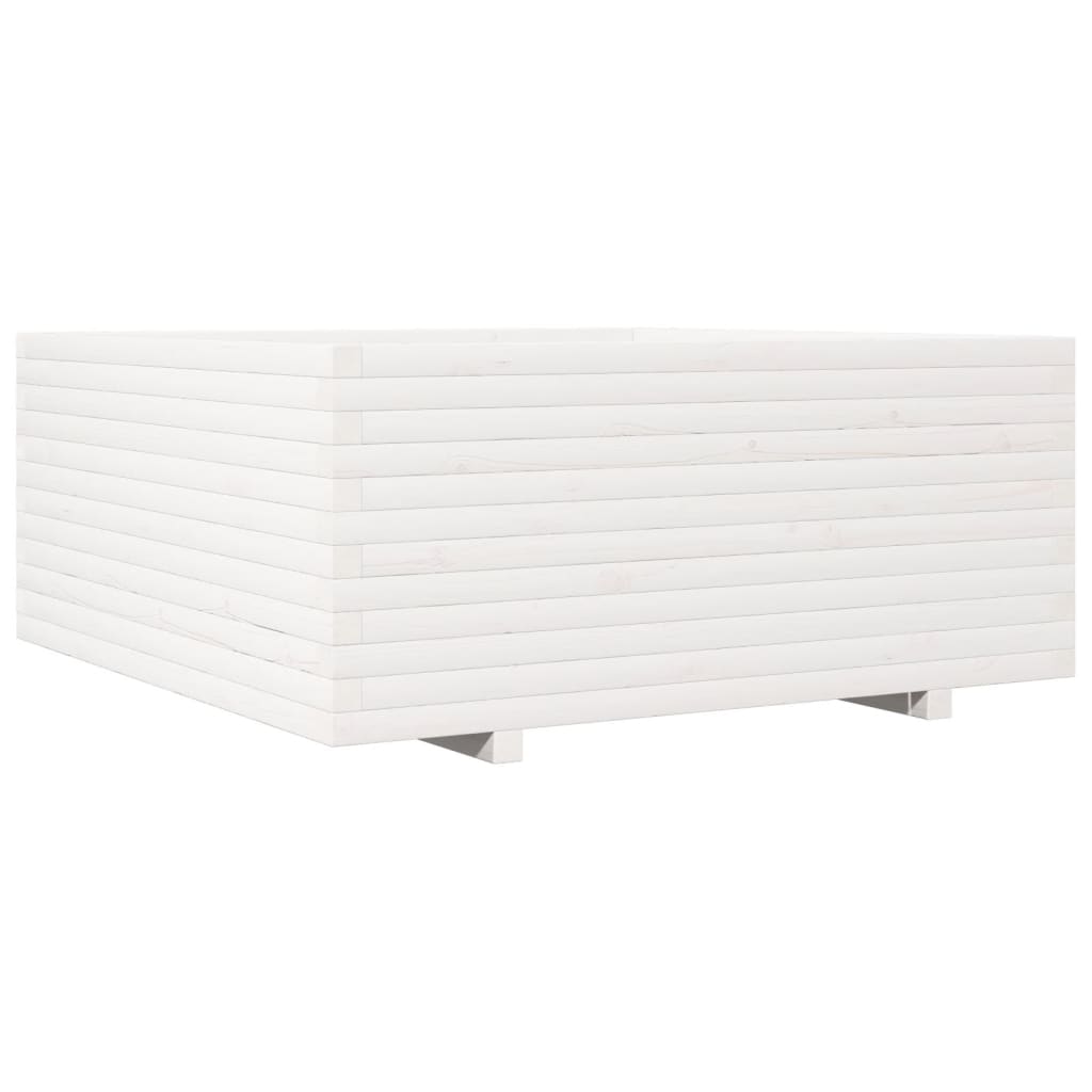 Plánovací box Vidaxl 110x110x49,5 cm pevná borovice bílá