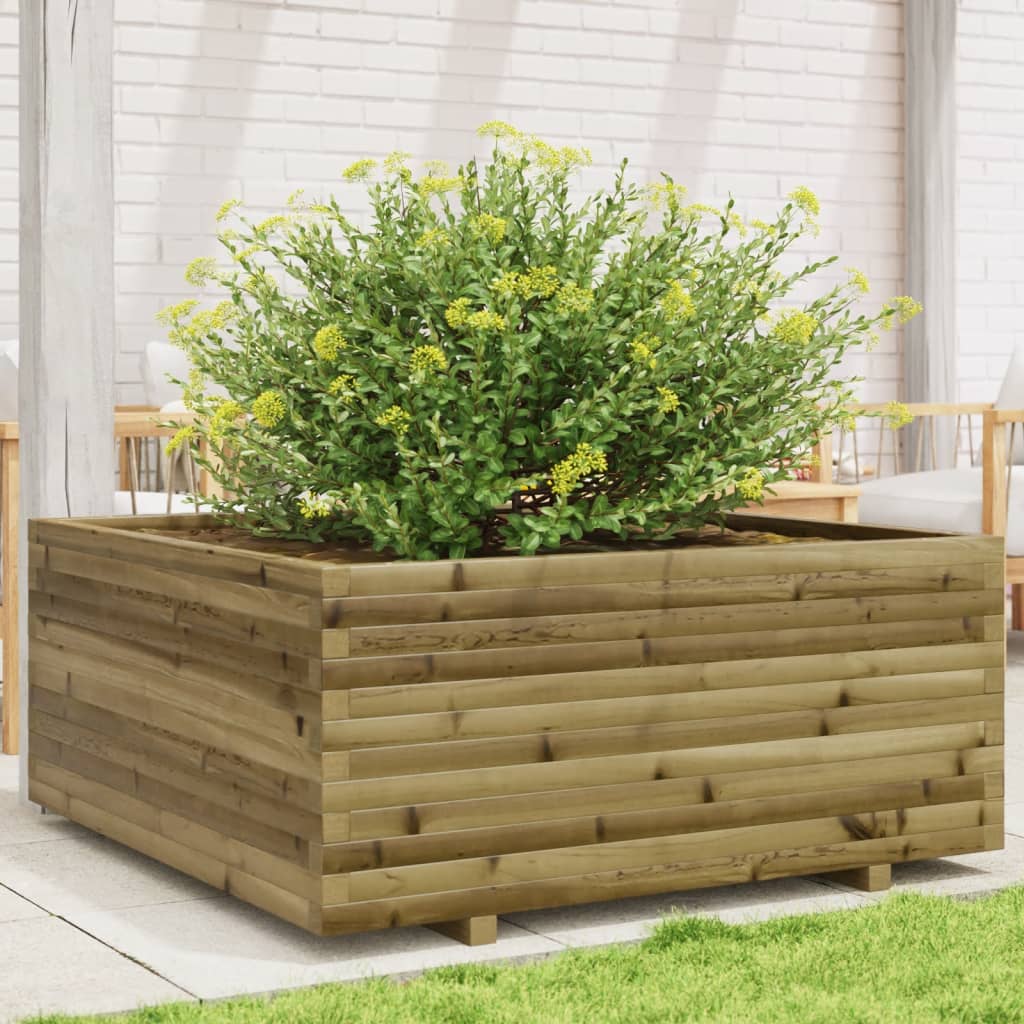 Casella di pianificazione Vidaxl 110x110x49.5 cm Pine impregnato