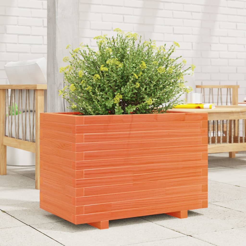 VidaXL Planning box 70x40x49.5 cm Solid pine wash brown