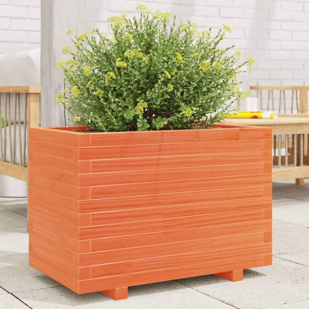 VidaXL Planning box 70x40x49.5 cm Solid pine wash brown