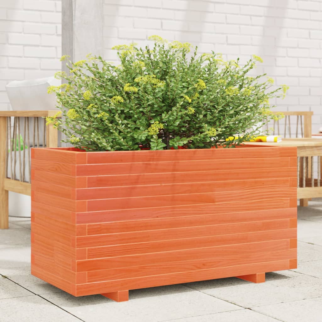 Vidaxl Planning box 90x40x49.5 cm Solid pine wash brown