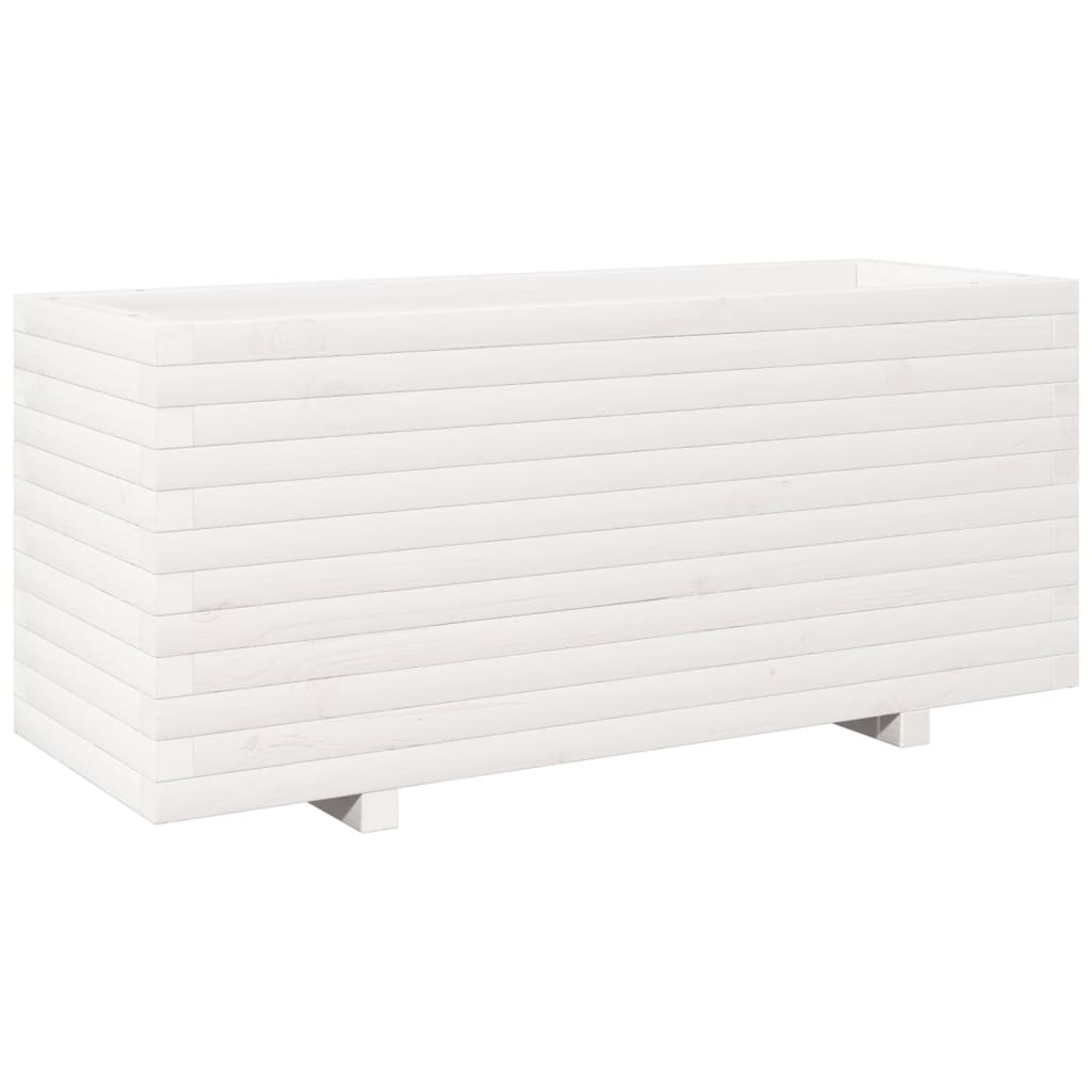 VidaXL Planning box 110x40x49.5 cm Solid pine white
