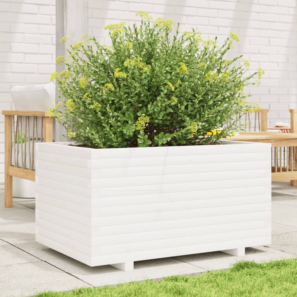 VidaXL Planning box 90x60x49.5 cm Solid pine white
