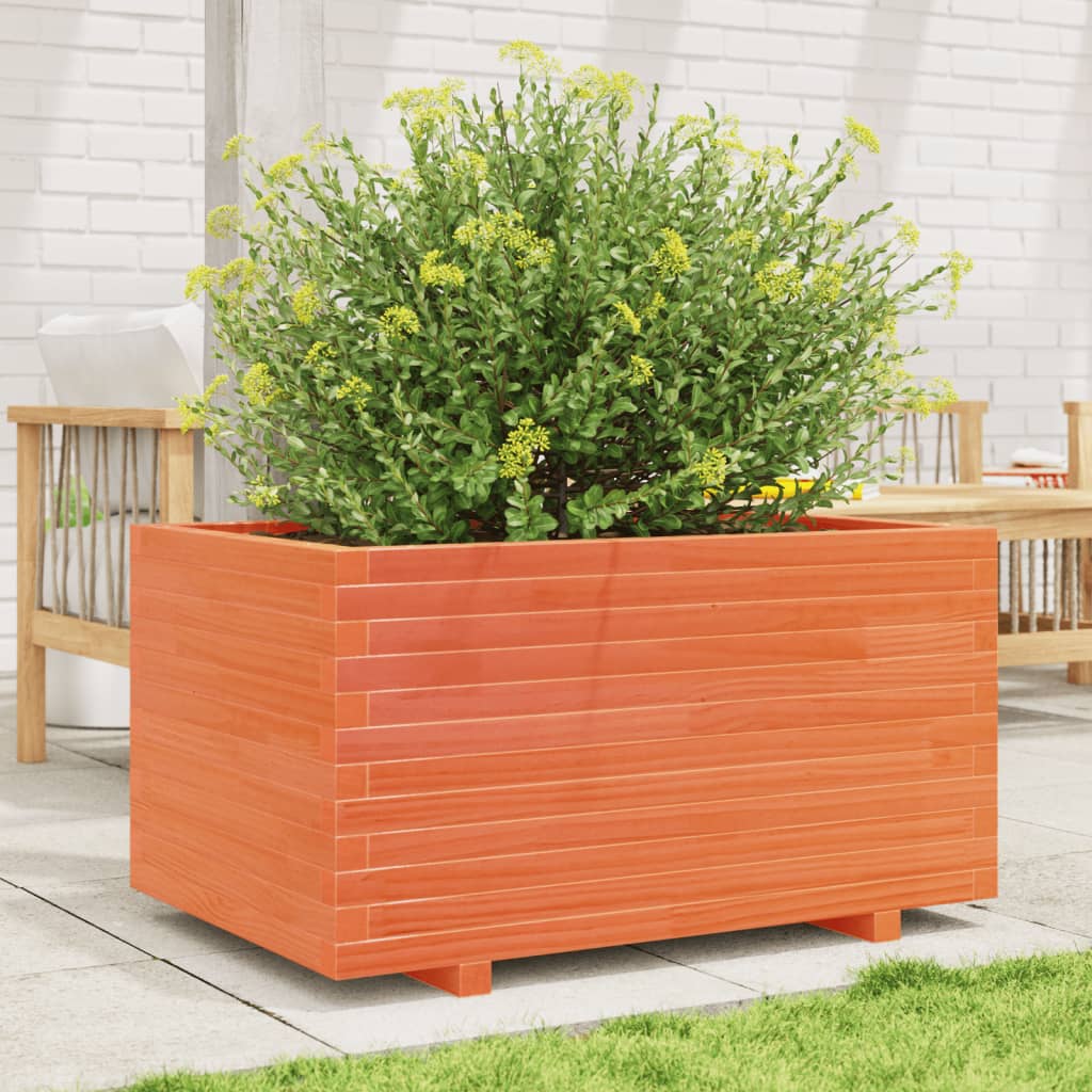 Vidaxl Planning box 90x60x49.5 cm Solid pine wash brown