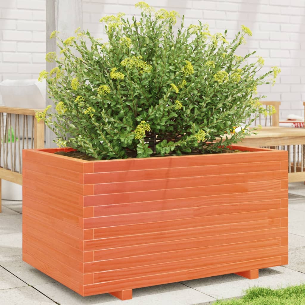 Vidaxl Planning box 90x60x49.5 cm Solid pine wash brown