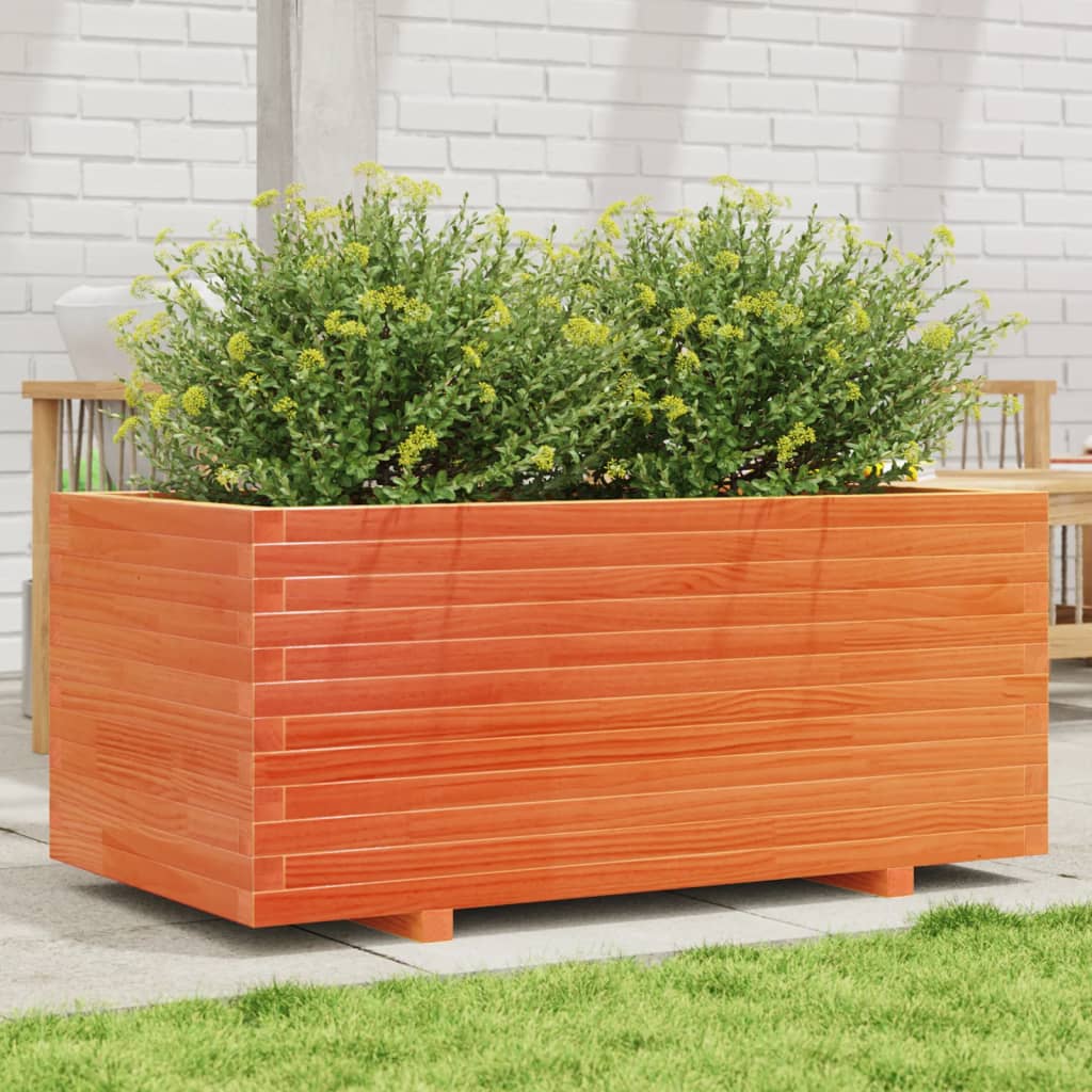 Vidaxl Planning box 110x60x49.5 cm Solid pine wash brown