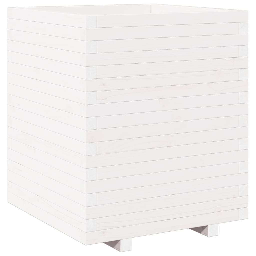 VidaXL Planter Big 60x60x72.5 cm Solid pine white