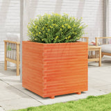 VidaXL Planter Big 70x70x72.5 cm Solid pine wash brown