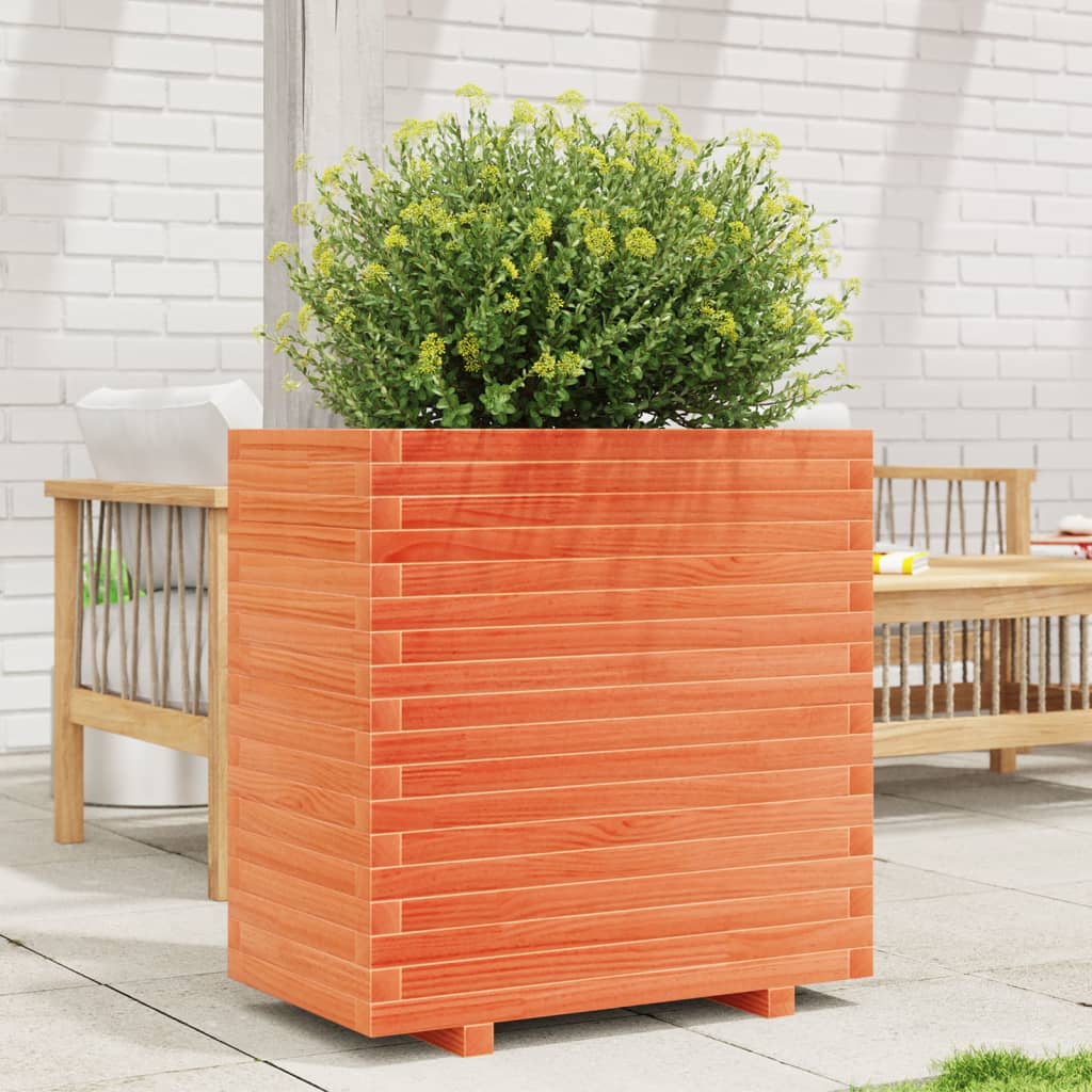 VidaXL Planning box 70x40x72.5 cm Solid pine wash brown