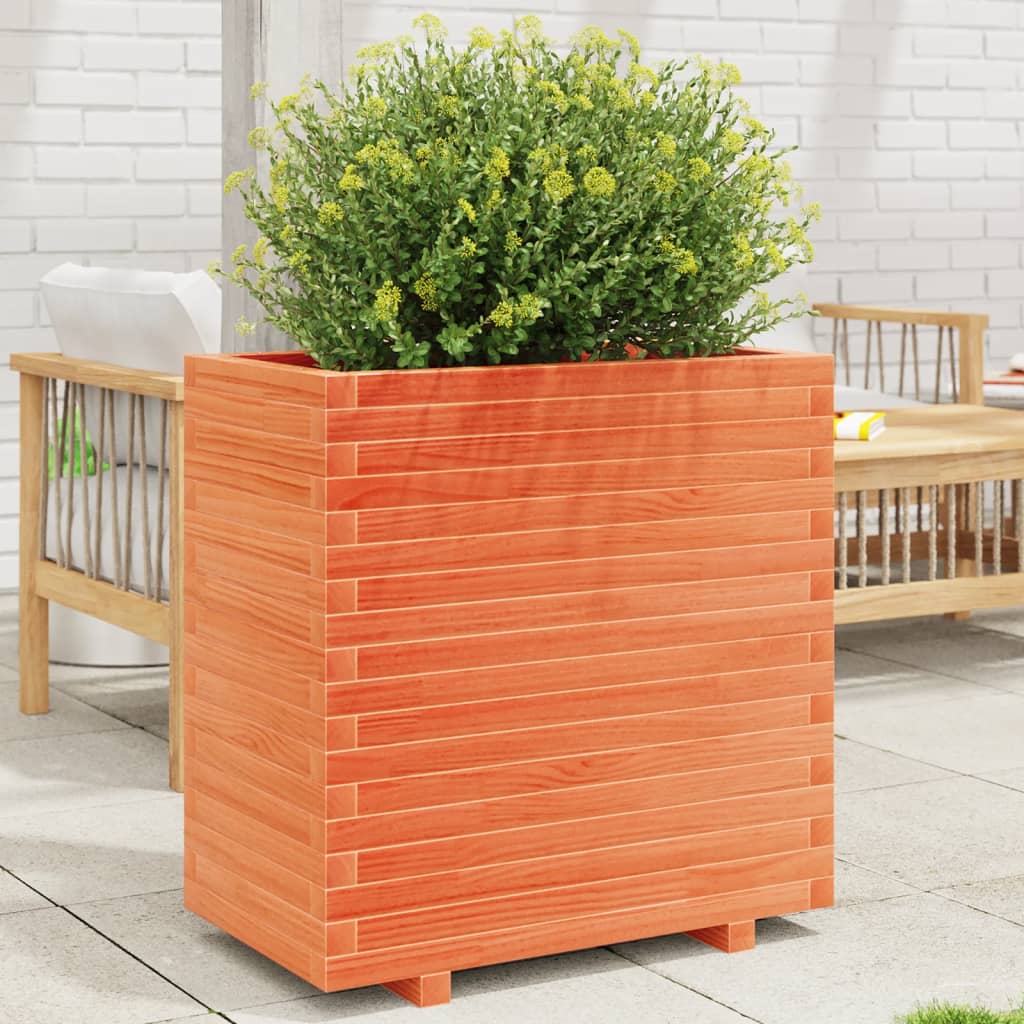 VidaXL Planning box 70x40x72.5 cm Solid pine wash brown