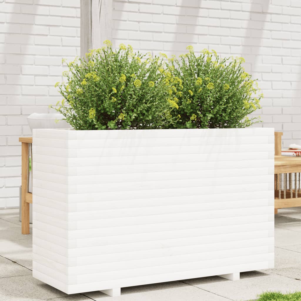 Vidaxl Planning box 110x40x72.5 cm Solid pine white