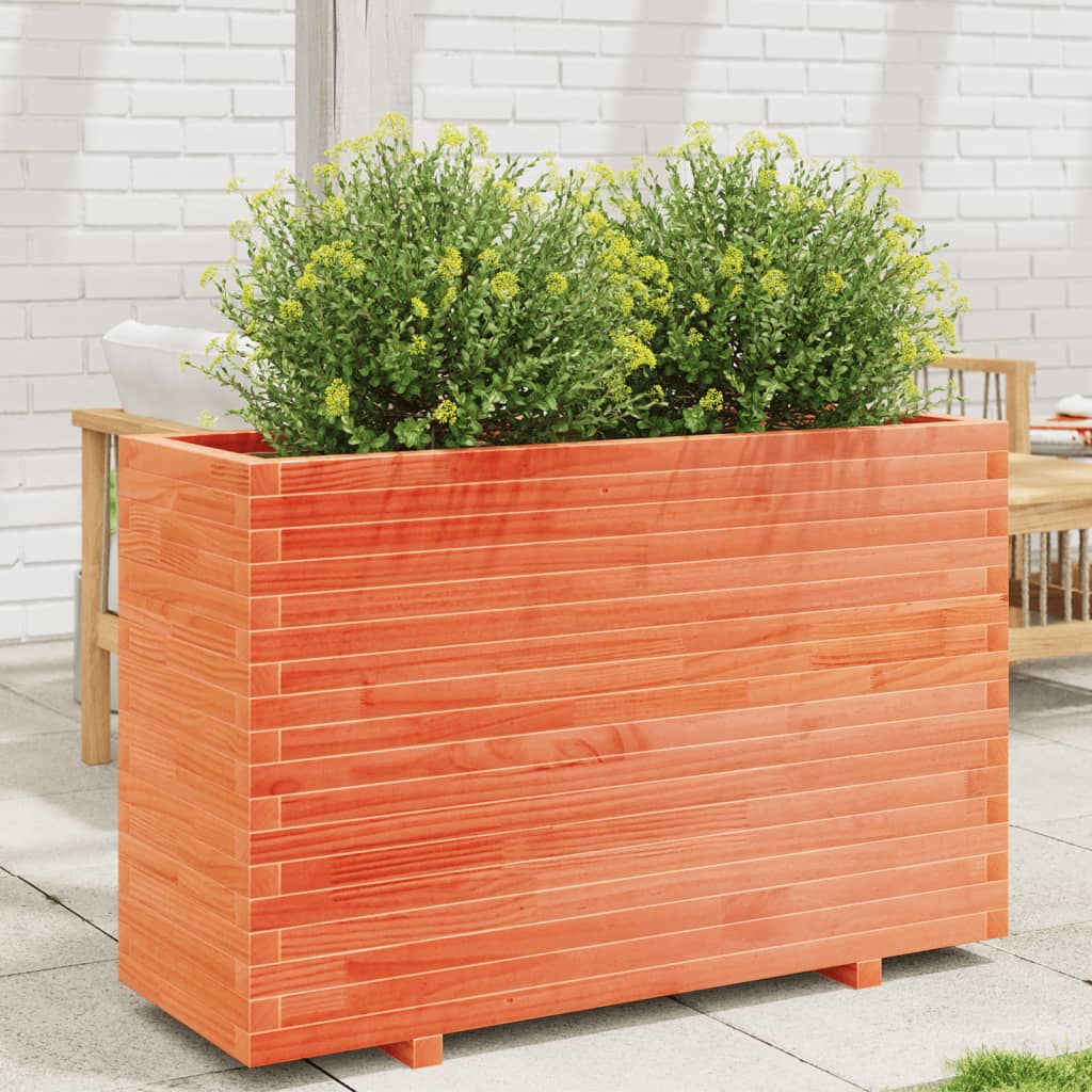 Vidaxl Planning box 110x40x72.5 cm Solid pine wash brown