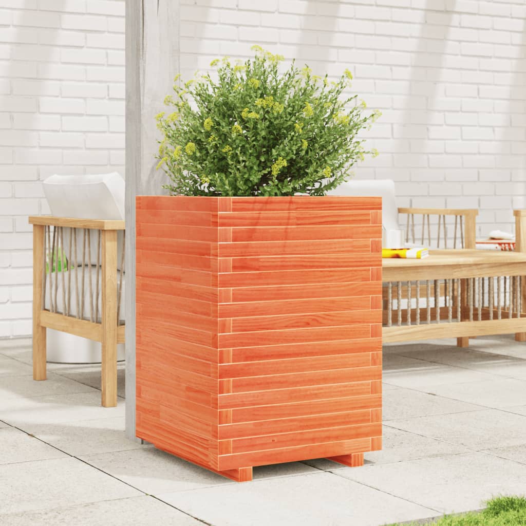 Vidaxl Planning box 50x50x72 cm Solid pine wash brown