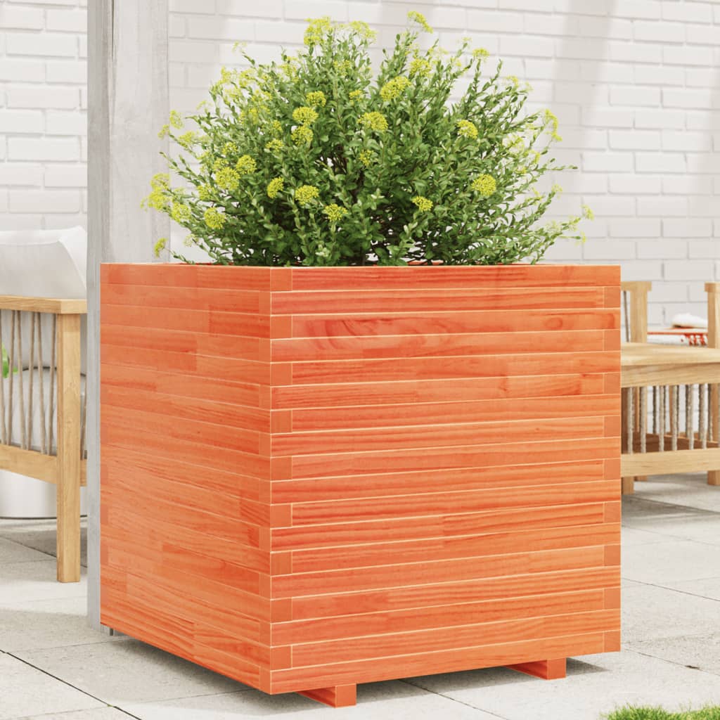 VidaXL Planning box 70x70x72 cm Solid pine wash brown