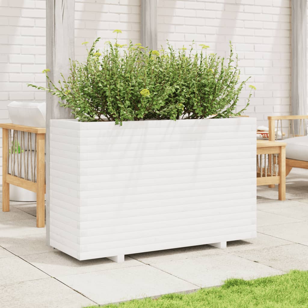 VidaXL Planning box 110x40x72 cm Solid pine white