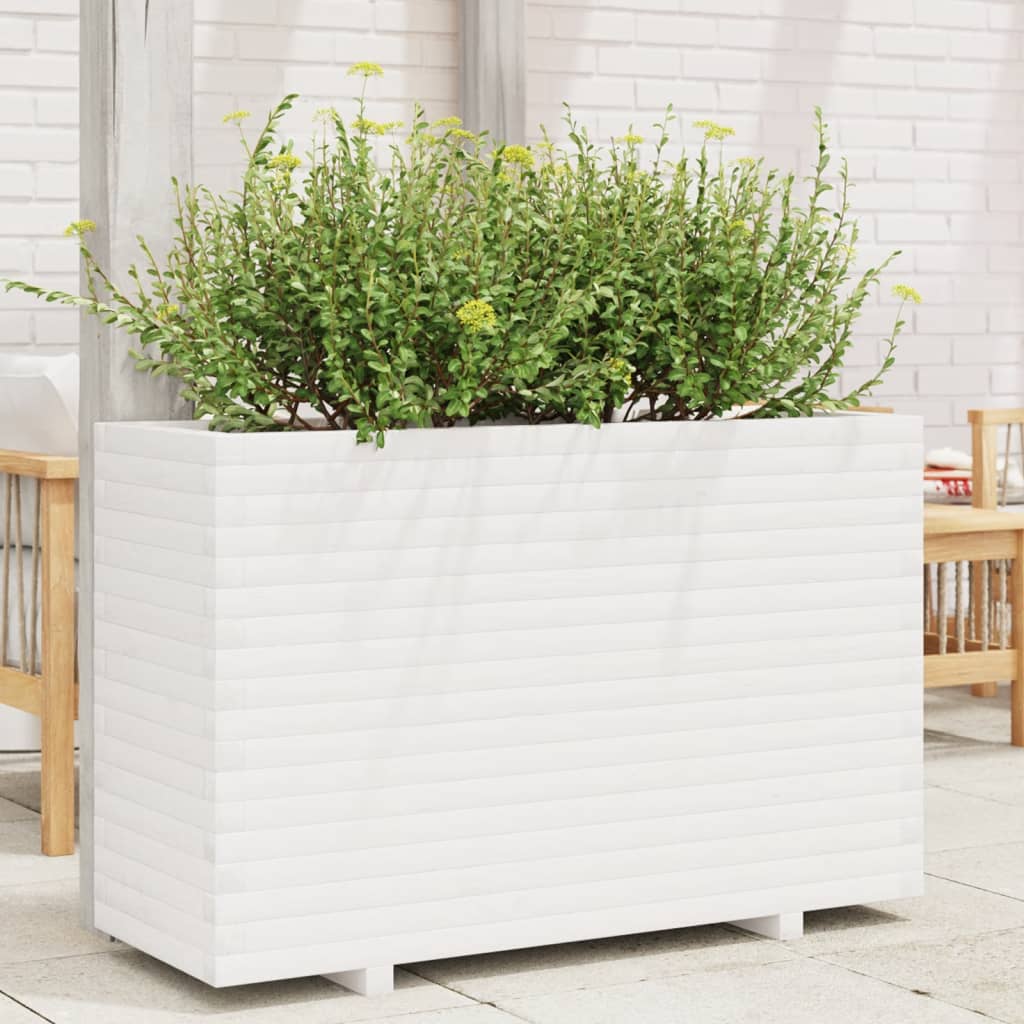 VidaXL Planning box 110x40x72 cm Solid pine white