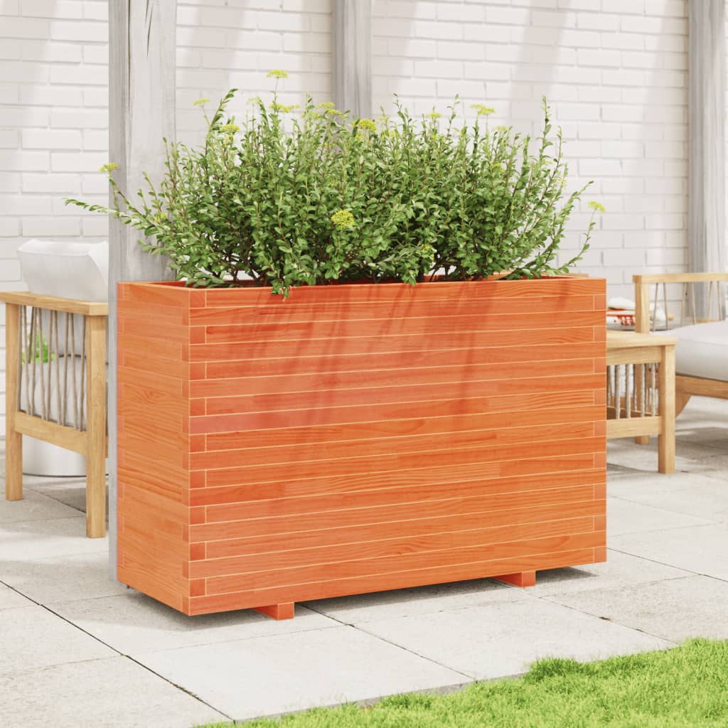 VidaXL Planning box 110x40x72 cm Solid pine wash brown
