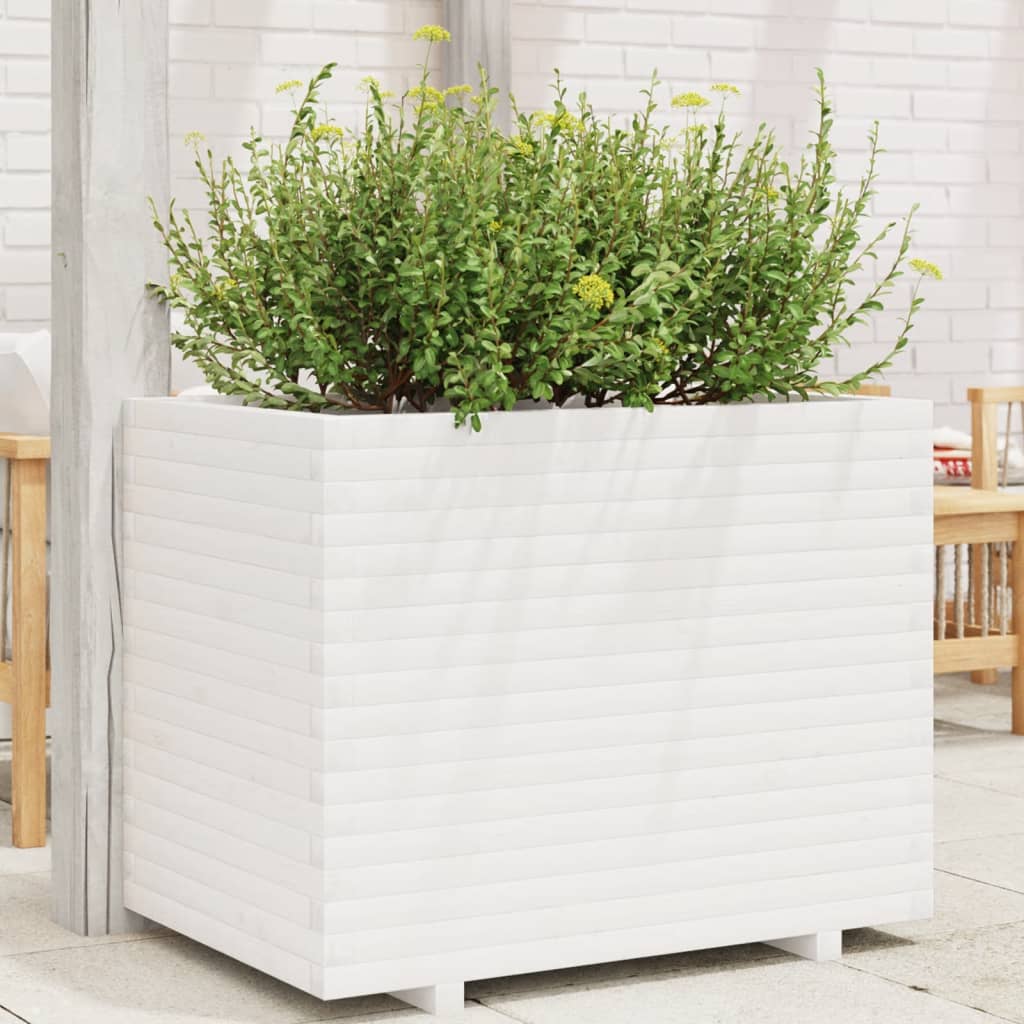 VidaXL Planning box 90x60x72 cm Solid pine white