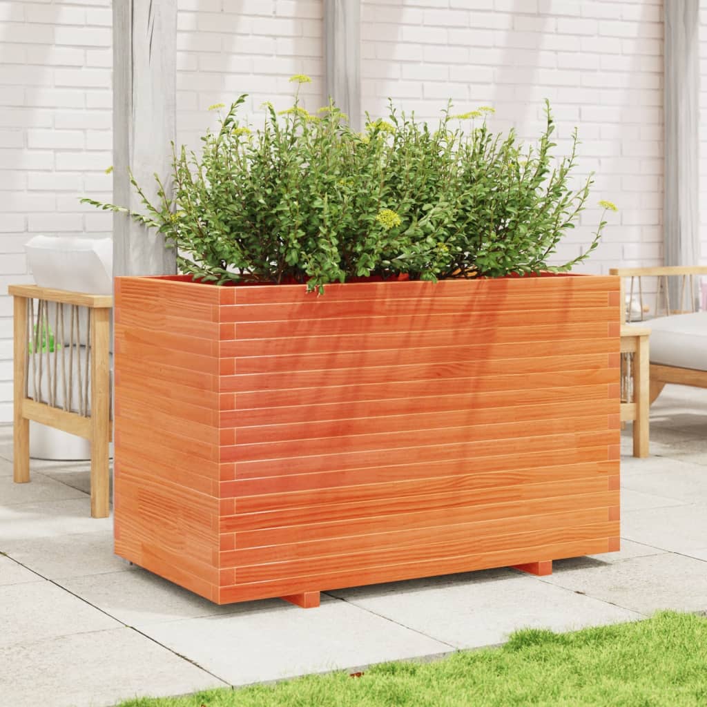 Vidaxl Planning box 110x60x72 cm Solid pine wash brown