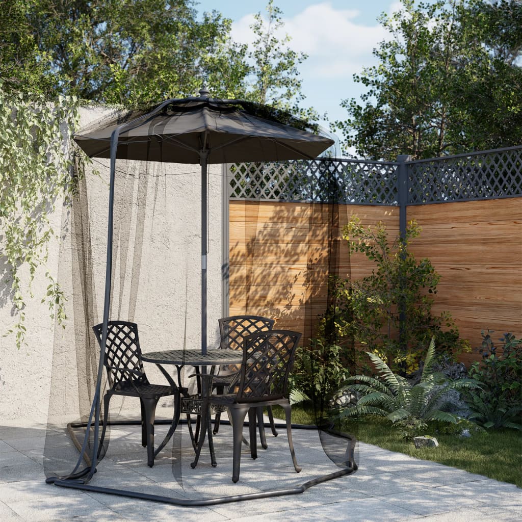 Vidaxl Mosquito Net pro deštník 220 Mesh φ300x230 cm černá