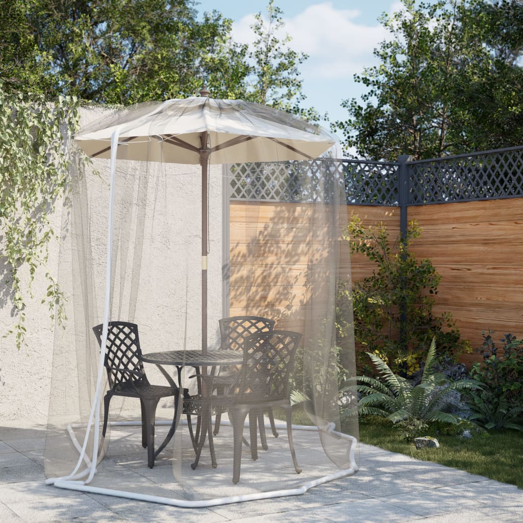 Vidaxl Mosquito síť pro deštník 220 Mesh φ300x230 cm bílá