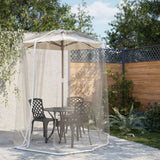 Vidaxl Mosquito síť pro deštník 220 Mesh φ300x230 cm bílá