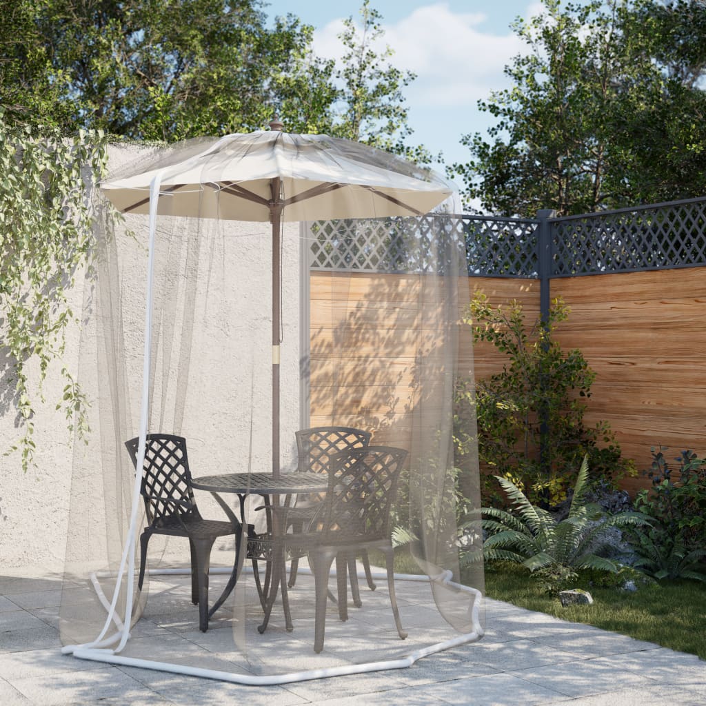 Vidaxl Mosquito síť pro deštník 220 Mesh φ330x250 cm bílá
