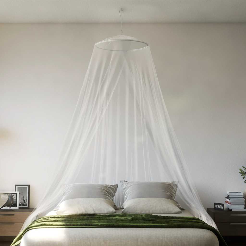 Vidaxl Mreža za komar za posteljo 220 MESH 56x56x220 cm bela