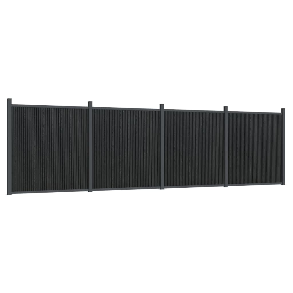 Panel plotu Vidaxl 699x186 cm HKC šedá