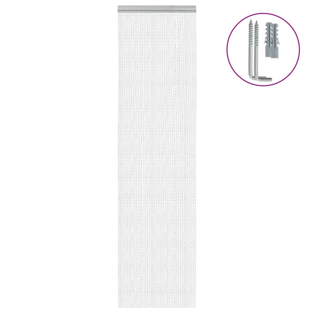 VIDAXL -Fliegenvorhangketten 56x186 cm Aluminium
