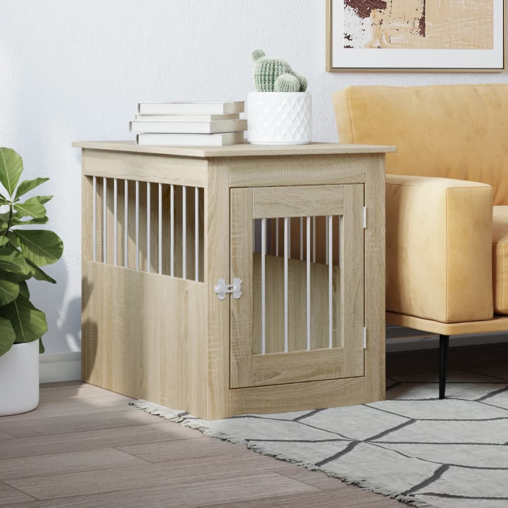 Vidaxl Hondenbench 45x62x59 cm processed wood Sonoma oak -colored