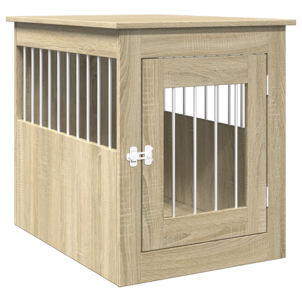 VidaXL Hondenbench 55x75x65 cm Processed wood Sonoma Oak colored