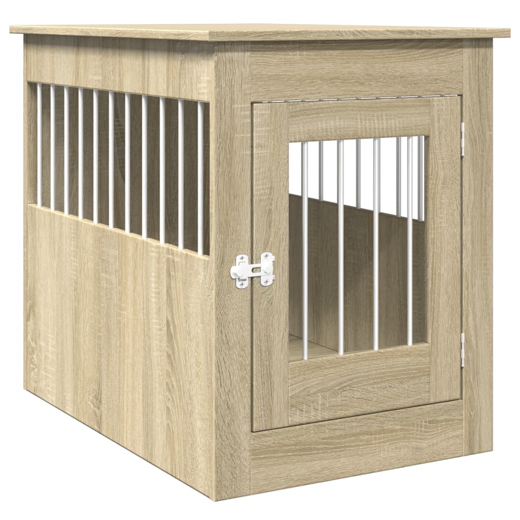 VidaXL Hondenbench 55 x 80 x 68 cm processed wood Sonoma oak colored