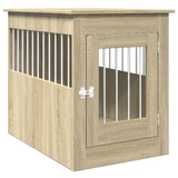 VidaXL Hondenbench 55 x 80 x 68 cm processed wood Sonoma oak colored